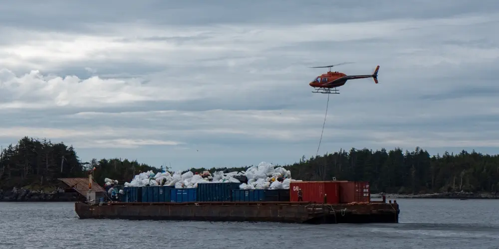 Who Knew You Needed Helicopters to Pick Up Trash?