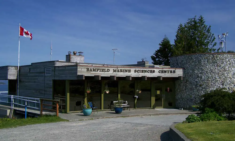 Bamfield Marine Sciences building on a sunny day.