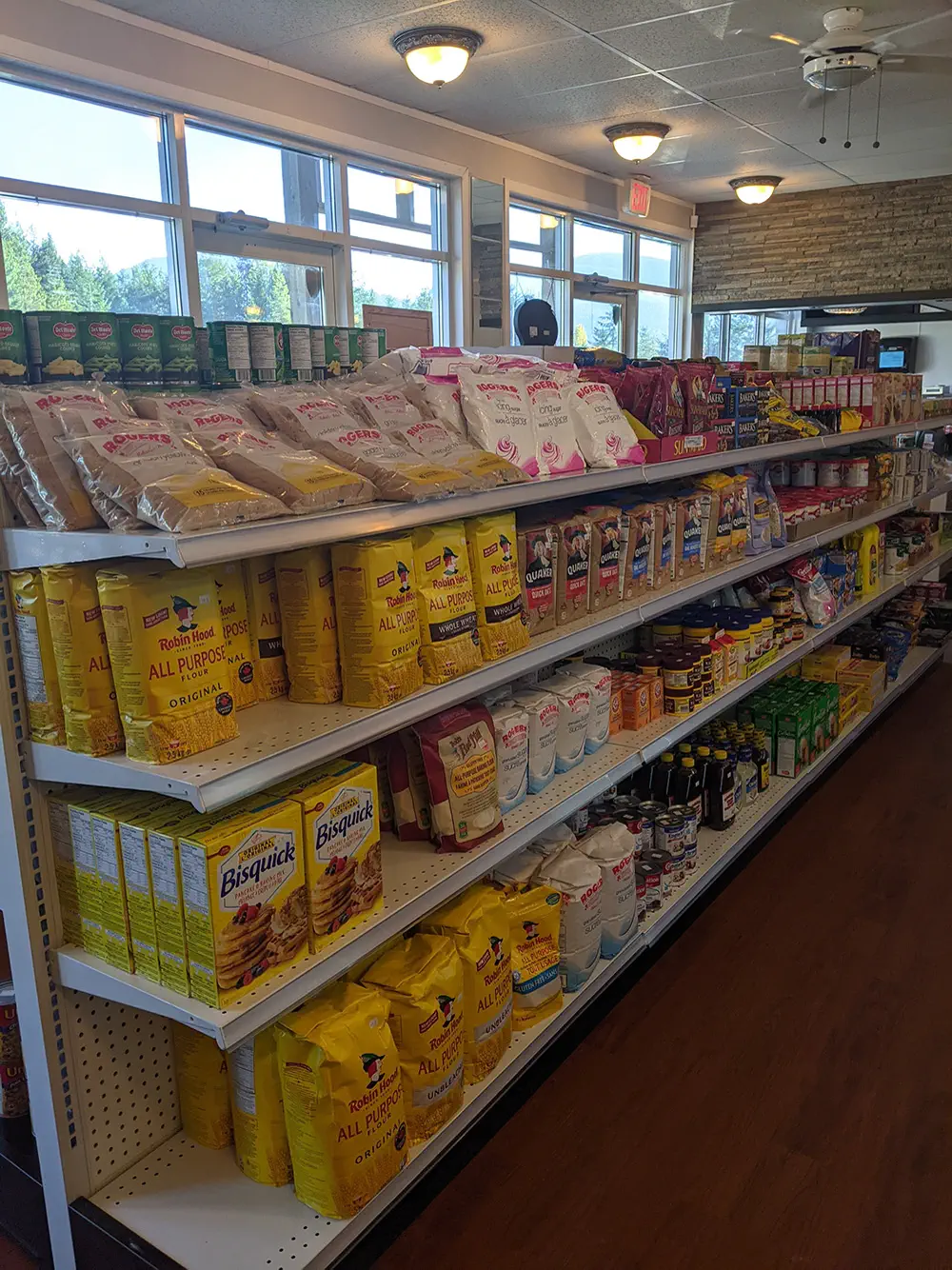 Flour and sugar at the Gold River Co-op.