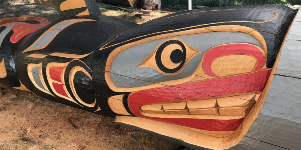 Totem Poles carved by Randy Frank and Karver Everson