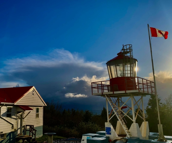 Cloud formations over Cape Scott