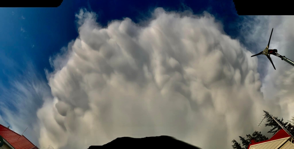 Cloud formations over Cape Scott