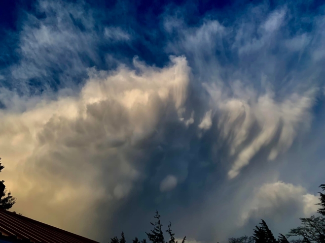 Cloud formations over Cape Scott