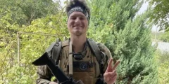Grygorii Tsekhmistrenko, 28, posted this photo on Instagram in October 2022 while volunteering in Ukraine as a medic. @WANDERING_HEDGEHOGVIA INSTAGRAM