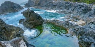 The Maquinna hot springs on a moody day.